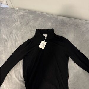 Nordstrom Black Zip-Up Top